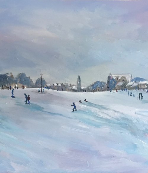'Snow scene, Edinburgh Meadows, Winter' by Stephen Howard Harrison