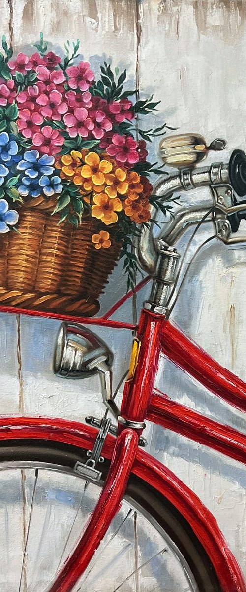 Bicycle with flowers by Amr Elgohary