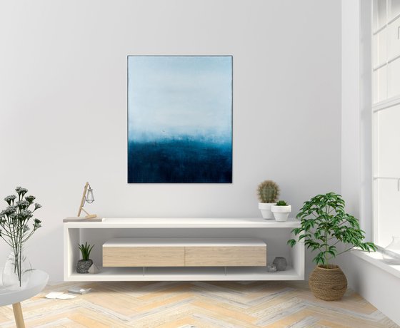 Blue abstract painting BT146