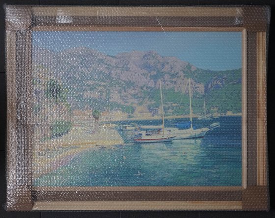 Yachts in the Turunc Koyu harbor