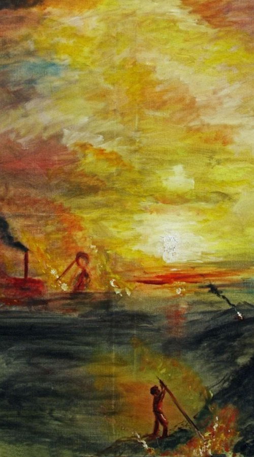 The Slag Heap (Oil on Canvas 30x40 inch) by Jack Bagley