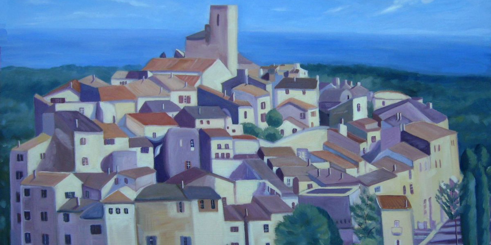 Art of the Day: "Mary Stubberfield, The Village on the Hill, 2013" by Mary Stubberfield