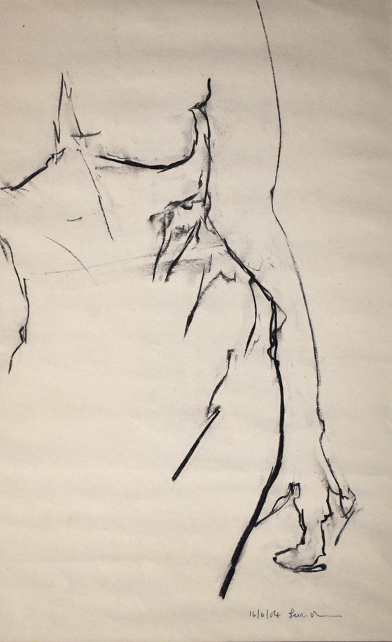 Study of a female Nude - Life Drawing No 446