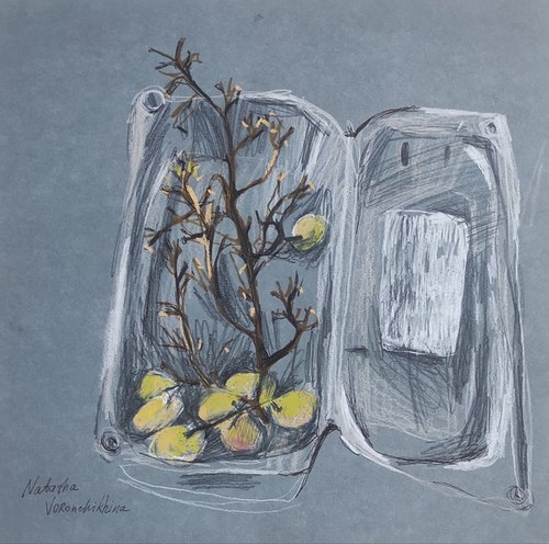 Grapes in the box by Natasha Voronchikhina