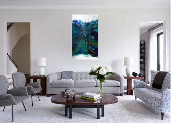 ABSTRACT SEASCAPE BLUE 1