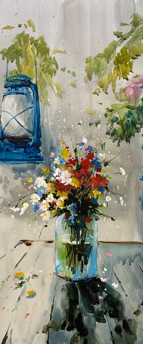 Sold Watercolor “Summer perfume” perfect gift by Iulia Carchelan