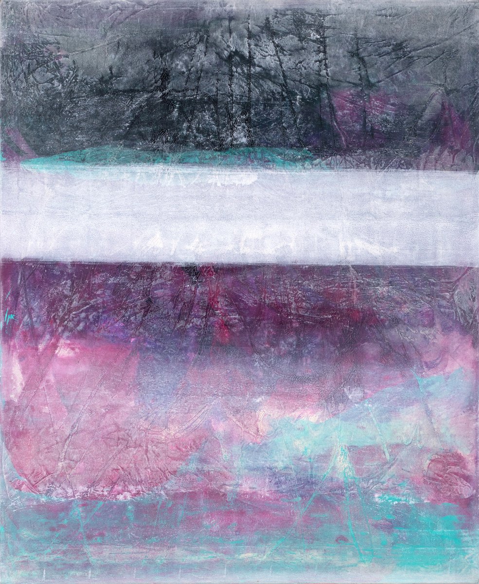 Abstract Acrylic Painting By Rokas Berziunas, 47 X 55", No. 22-24 (120 X 140 Cm ), Original Artwork