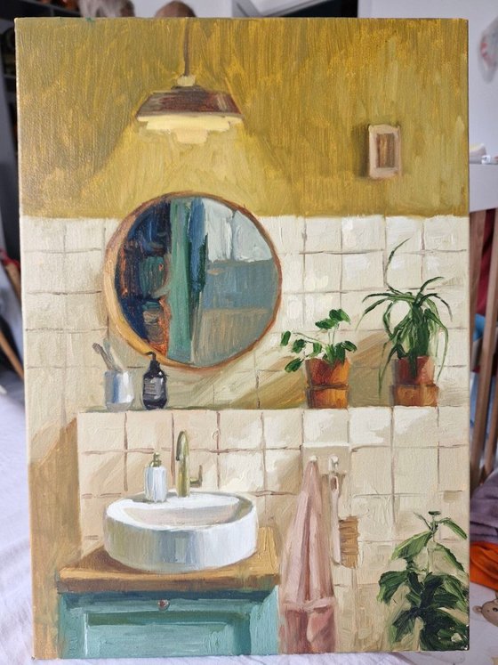 "Bathroom" Warm colors art