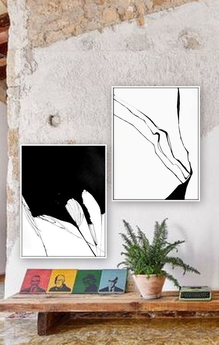 Abstract Painting By Nadia Moniatis, 19 X 25", Abstract, Original Artwork