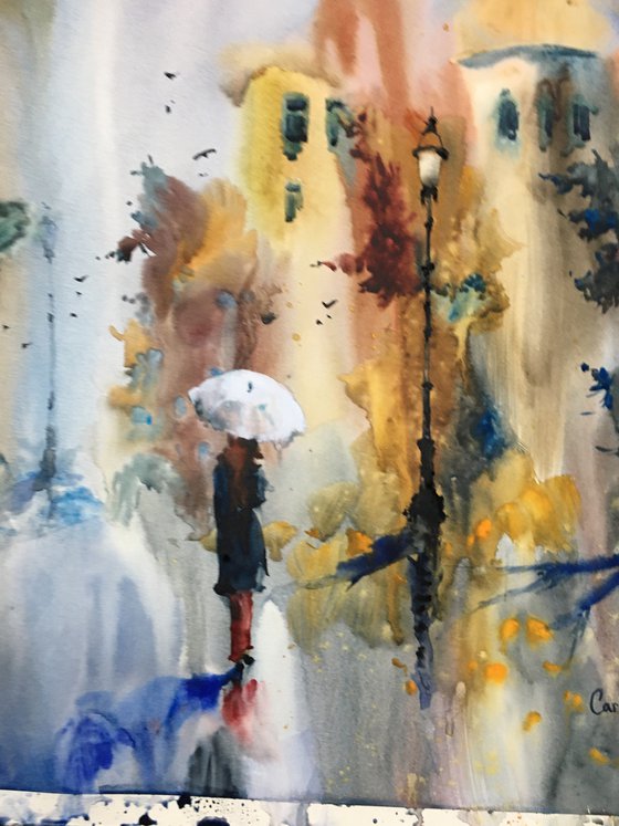 Watercolor “Walking through colors” perfect gift