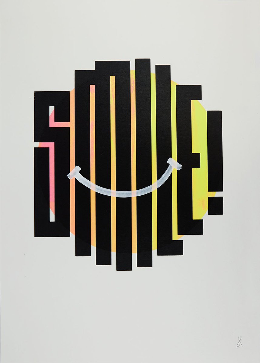 Smile (mono print) by James Kingman