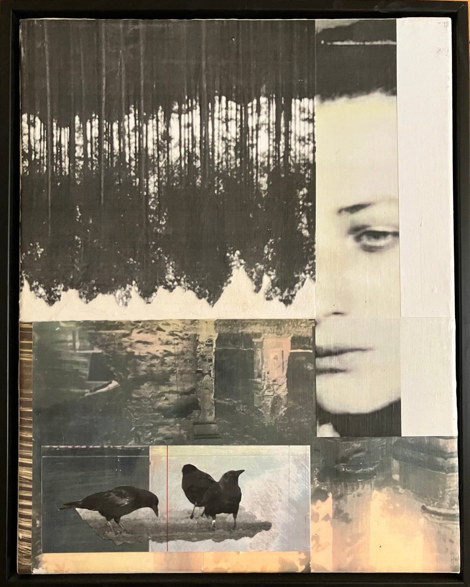 Abstract Collage By Kim Triedman, 13 X 15", The Afterstory, Original Artwork