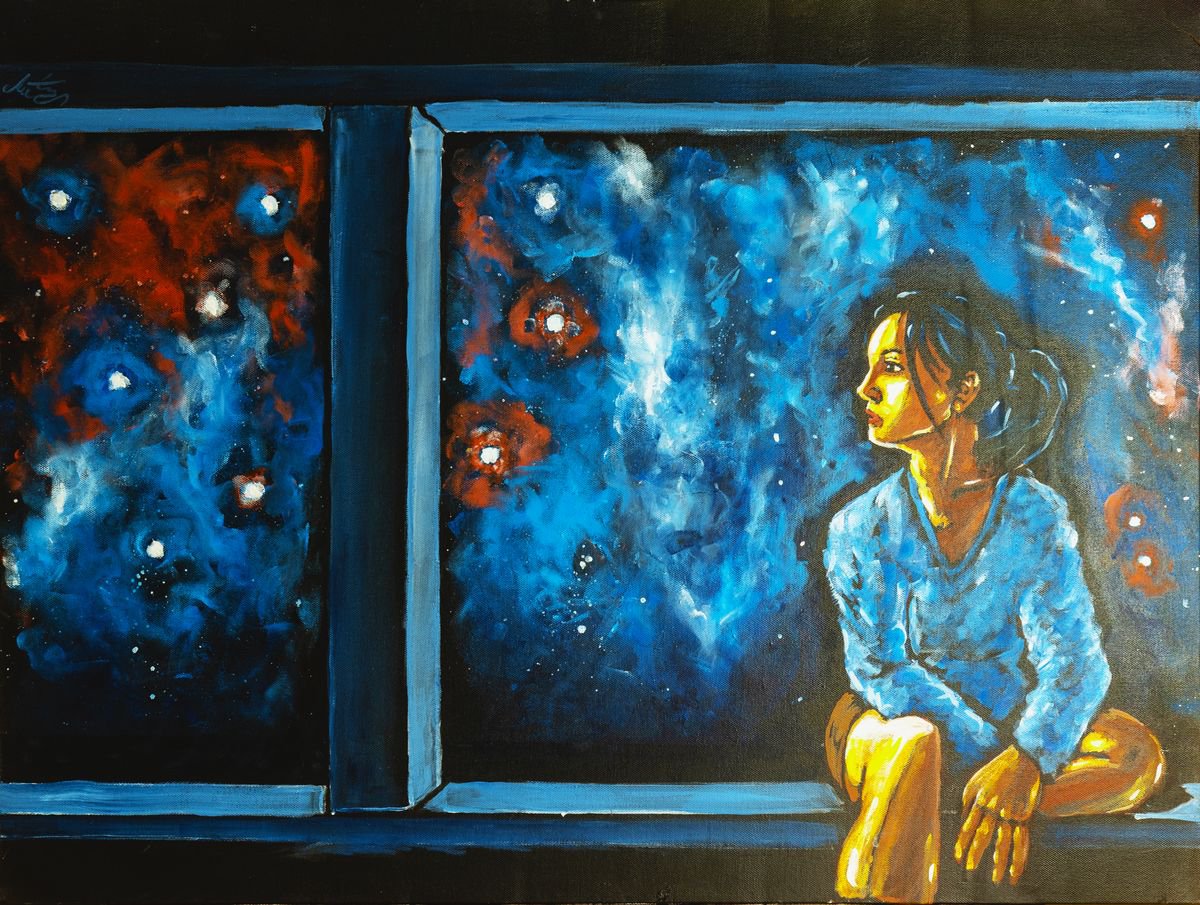 Surrealistic Acrylic Painting , Herbal Movement Iv By Tiziano Marasco, 31 X 24, Artwork For Sale On Artfinder