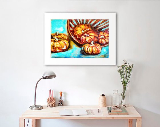 Still life with pumpkins