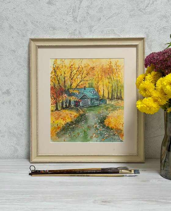 Autumn, watercolor