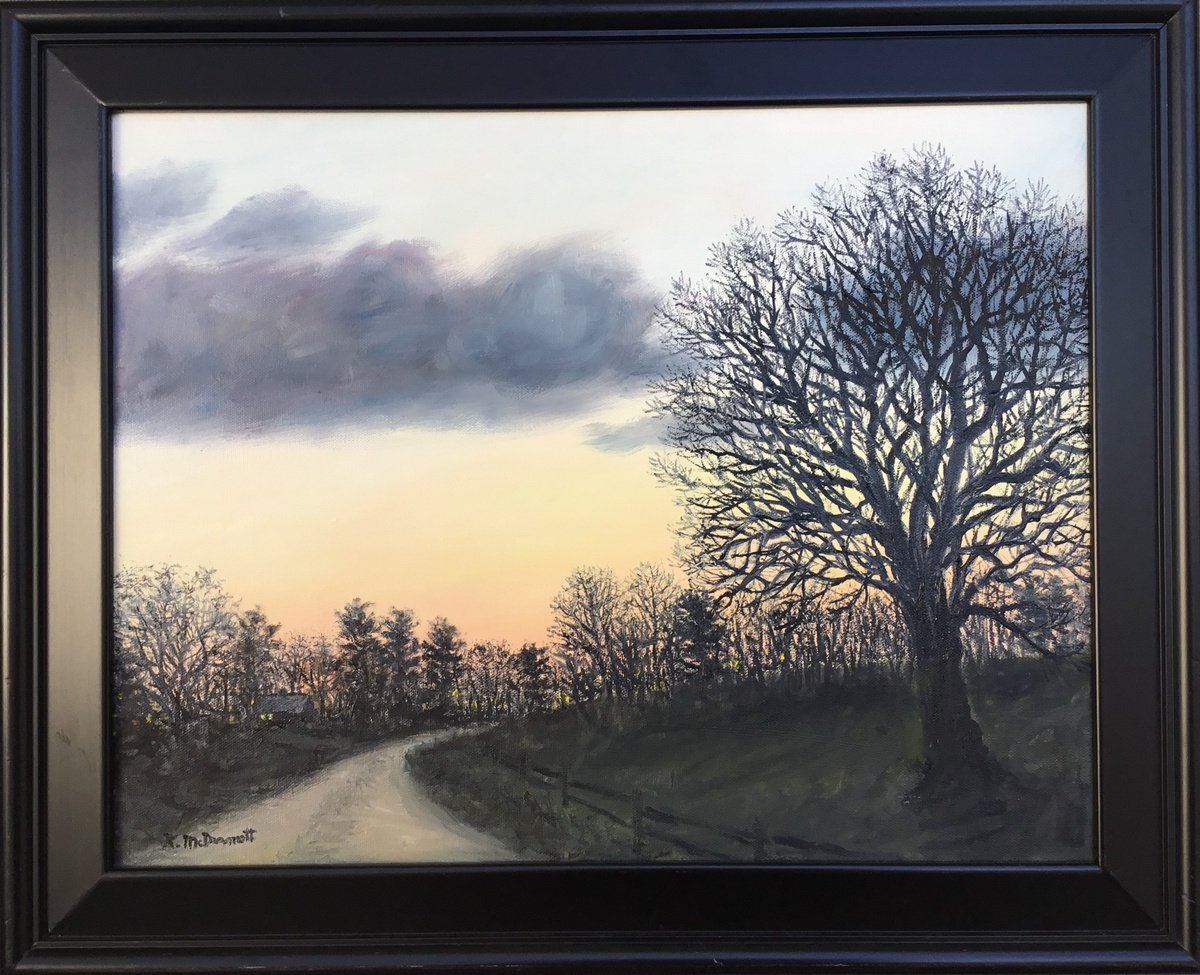 ON THE ROAD TO UNION SC - oil 14X18 inches by Kathleen McDermott