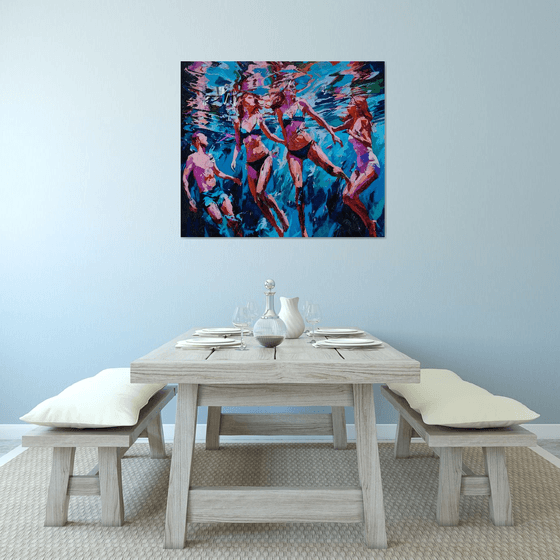 Over the blue mirror