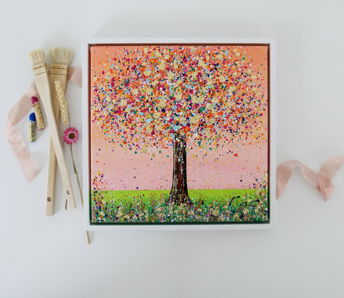 Tree Painting - Always Keep Shining Acrylic painting by Shazia Basheer ...