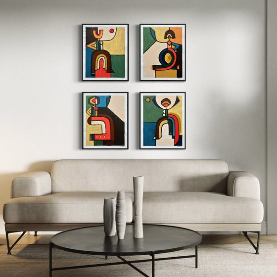 Dancing to the Rhythm (Set of 4)