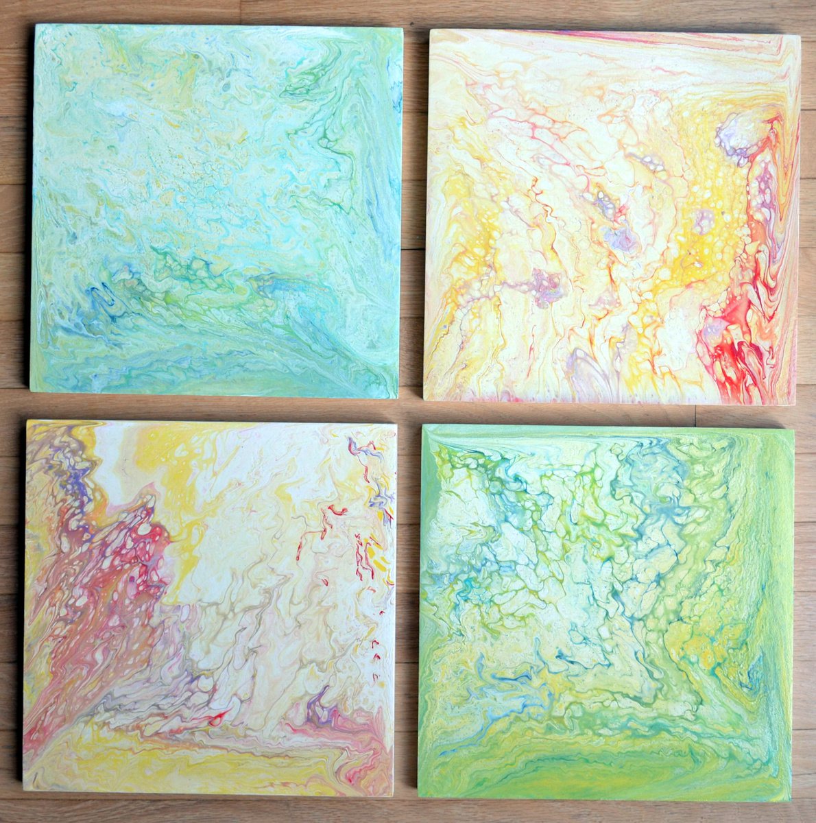 Organic Abstract Acrylic Painting By Irina Ushakova, 24 X 24, # 10, Original Artwork