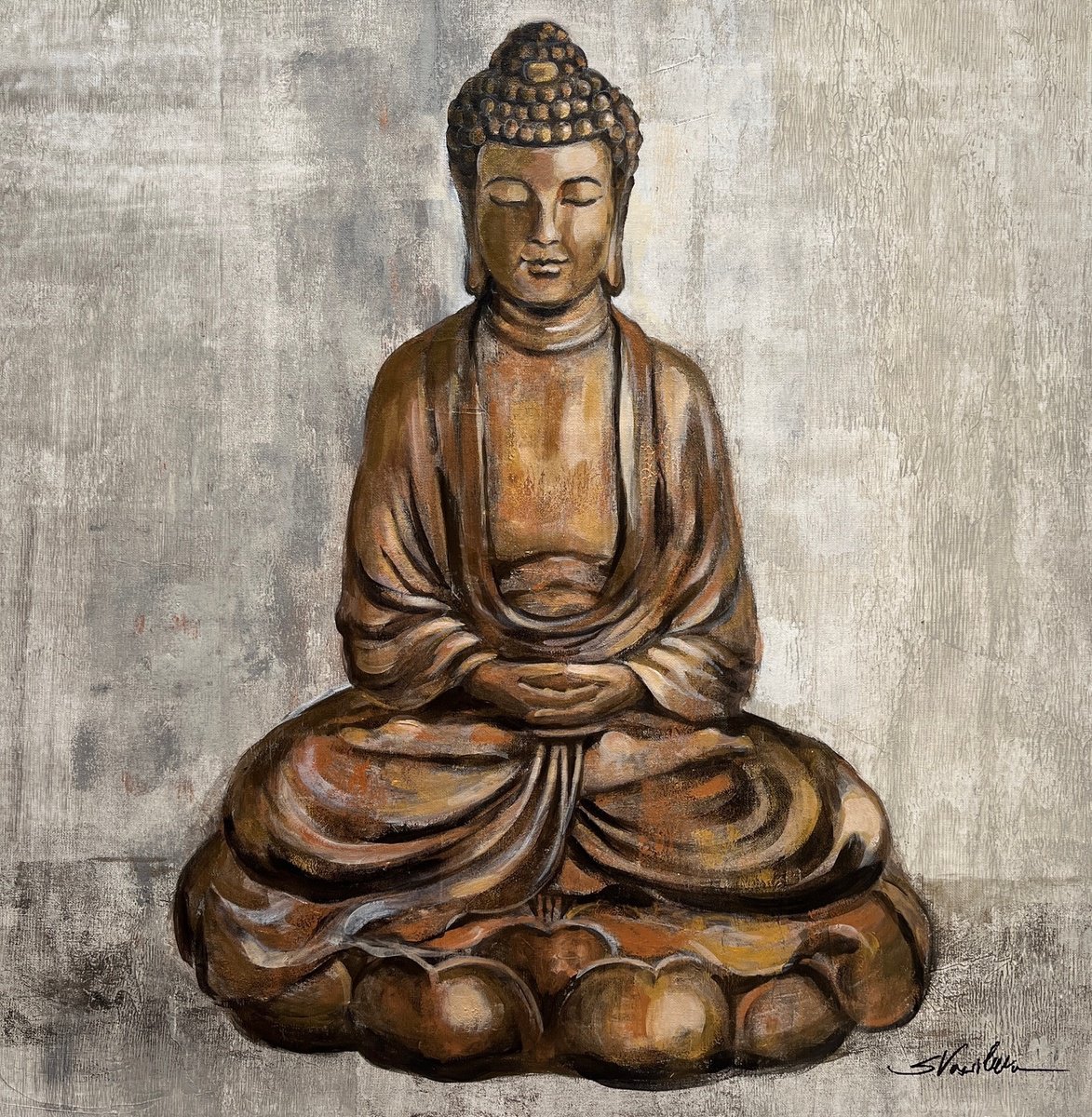  Bronze Buddha By Silvia Vassileva, 26 X 26, Artwork For Sale On Artfinder
