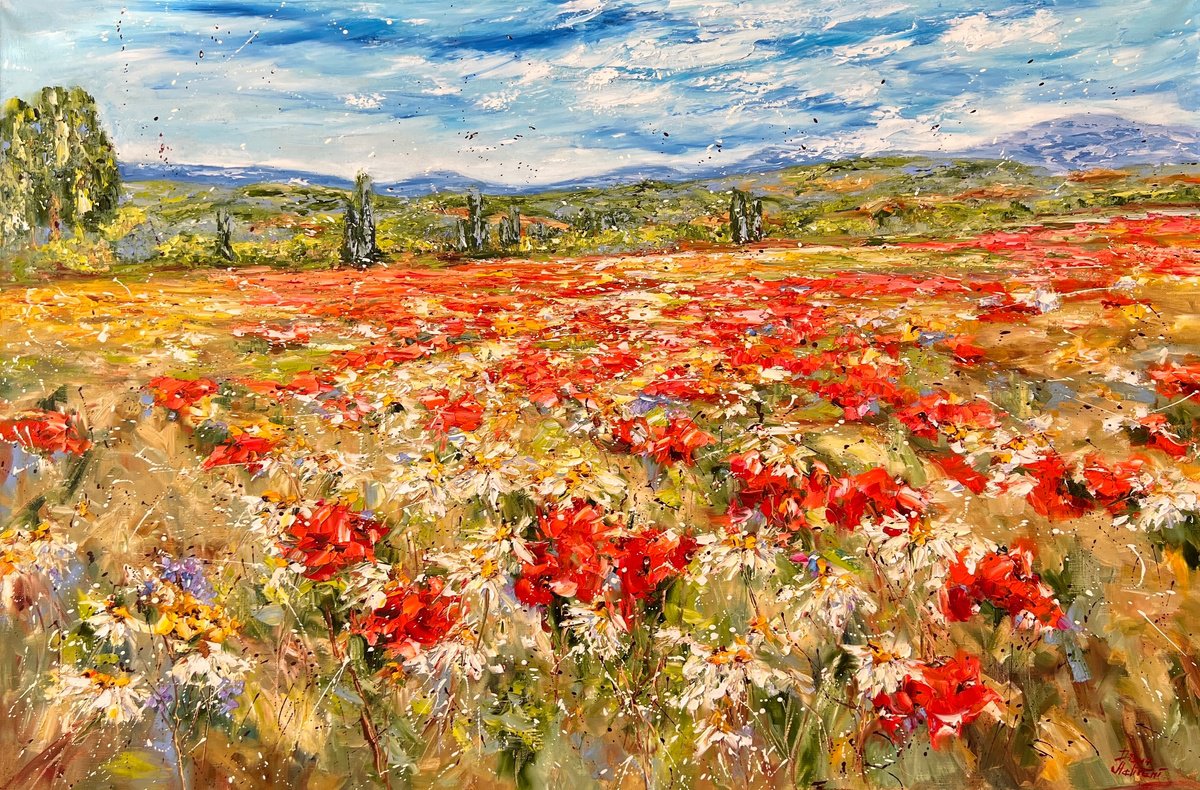 L’enchantement des champs de fleurs by Diana Malivani