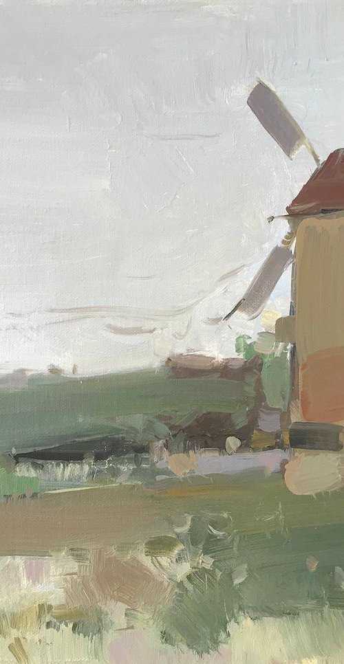 Old Mill, Original oil painting, Handmade artwork, One of a kind by Vahe Yeremyan