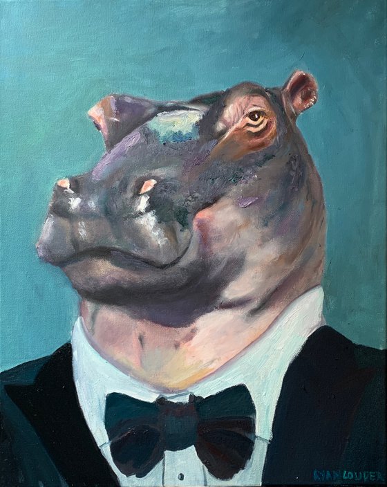 Hippo In A Tux