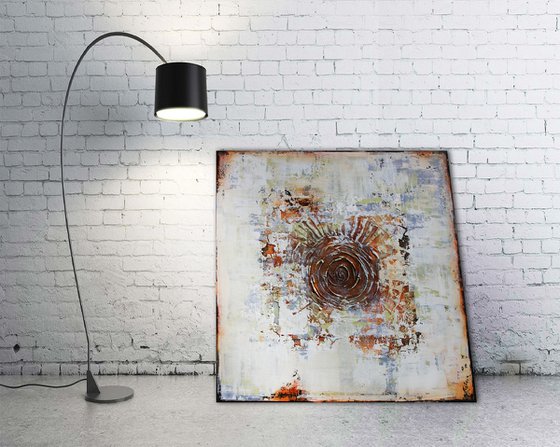 ODYSSEY - 100 x 100 CMS - TEXTURED ABSTRACT PAINTING