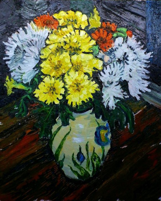 Flowers in a Paul Jackson vase