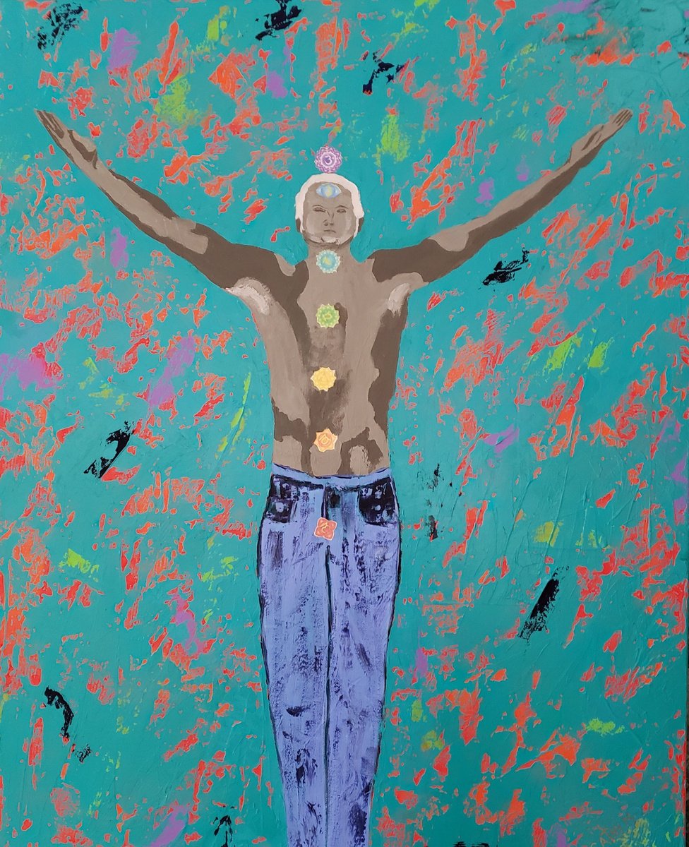 Impressionistic Portrait Painting By Cathy Maiorano, 24 X 30, Healer, Original Artwork