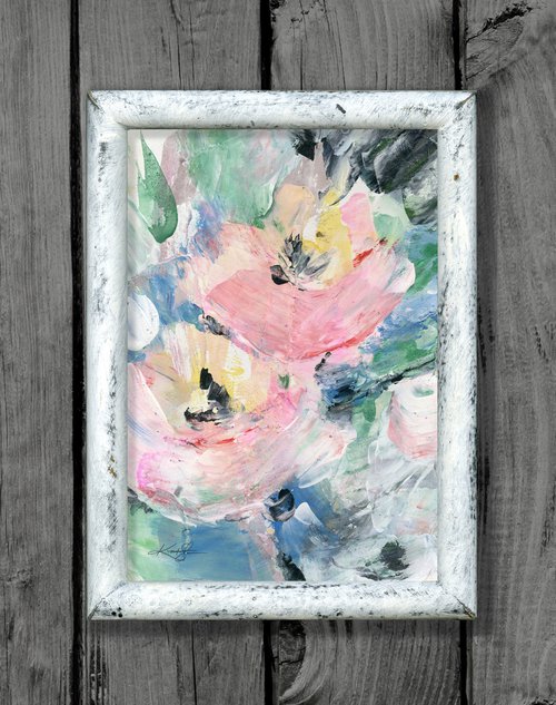 Alluring Blooms 8 - Framed Floral Painting by Kathy Morton Stanion by Kathy Morton Stanion