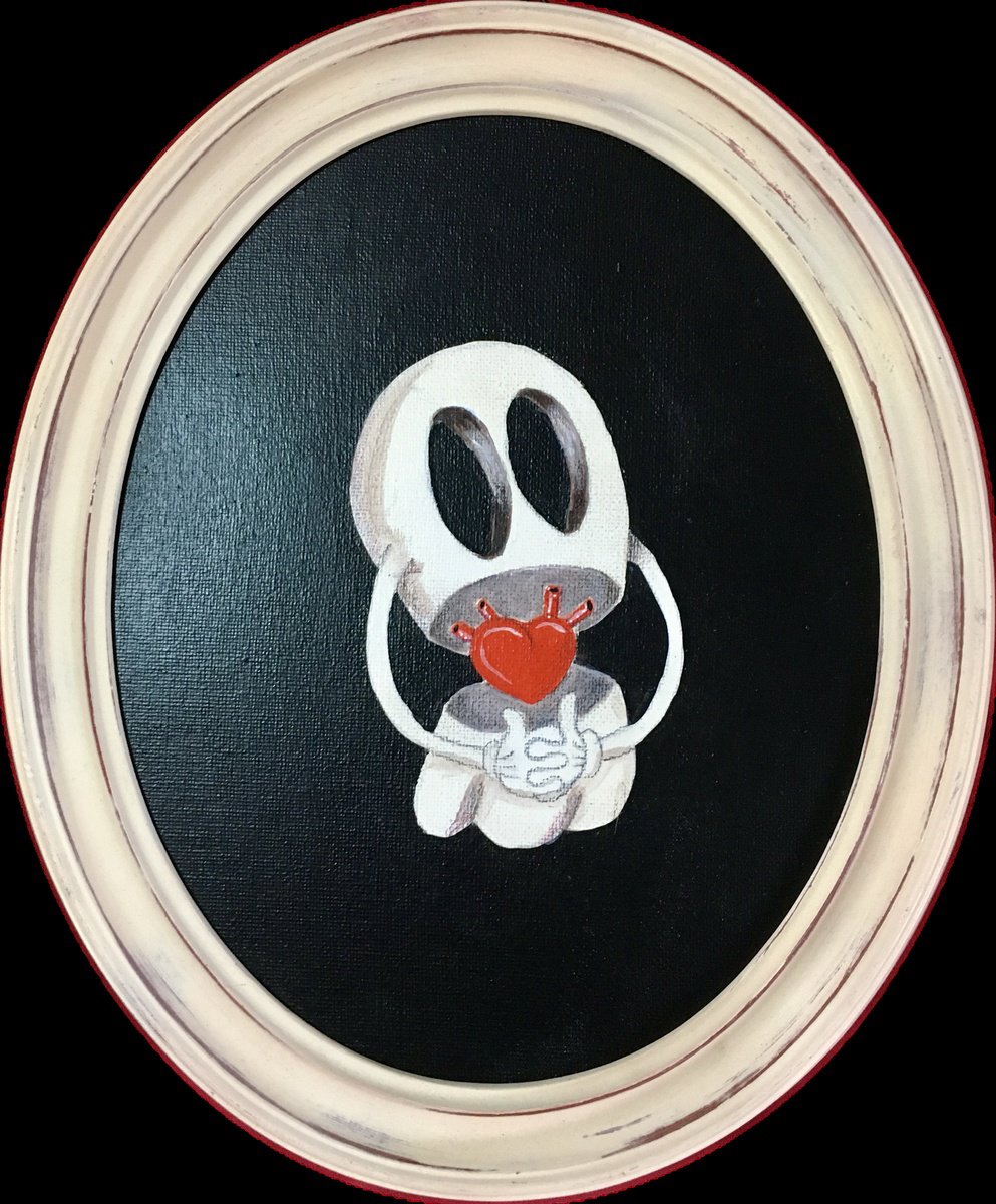 Cartoon Acrylic Painting , 641 - Fantasmino By Paolo Andrea Deandrea, 10 X 12, Artwork For Sale On Artfinder