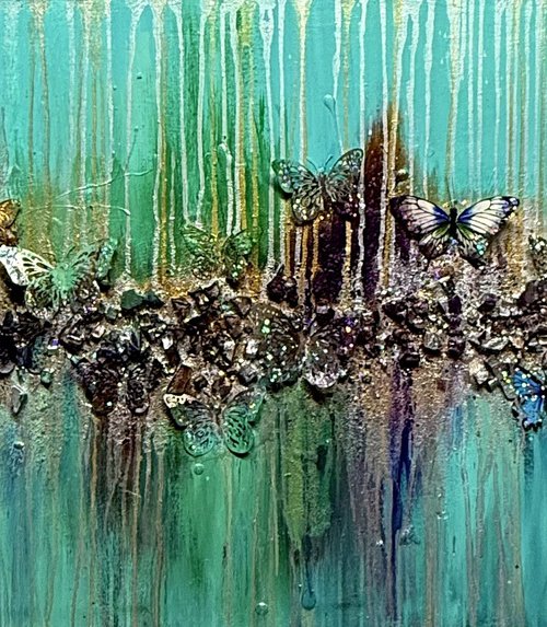 Butterfly garden by Henrieta Angel