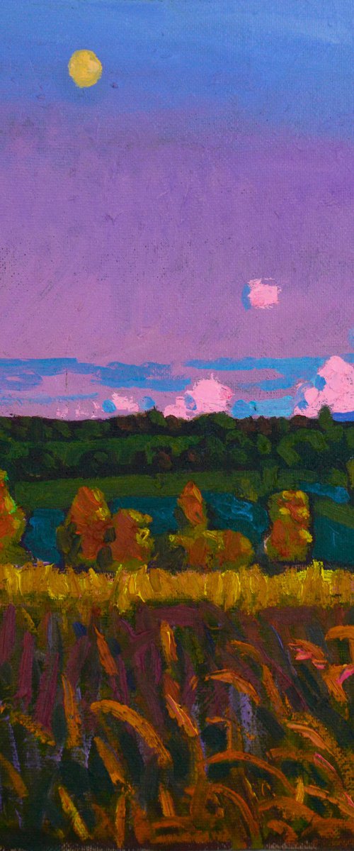 July. Evening landscape by Mykola Kozlovsky
