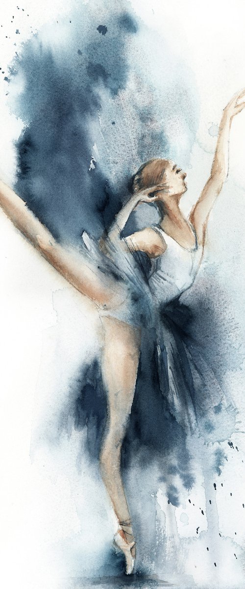 Ballerina in Blue n.4 by Sophie Rodionov