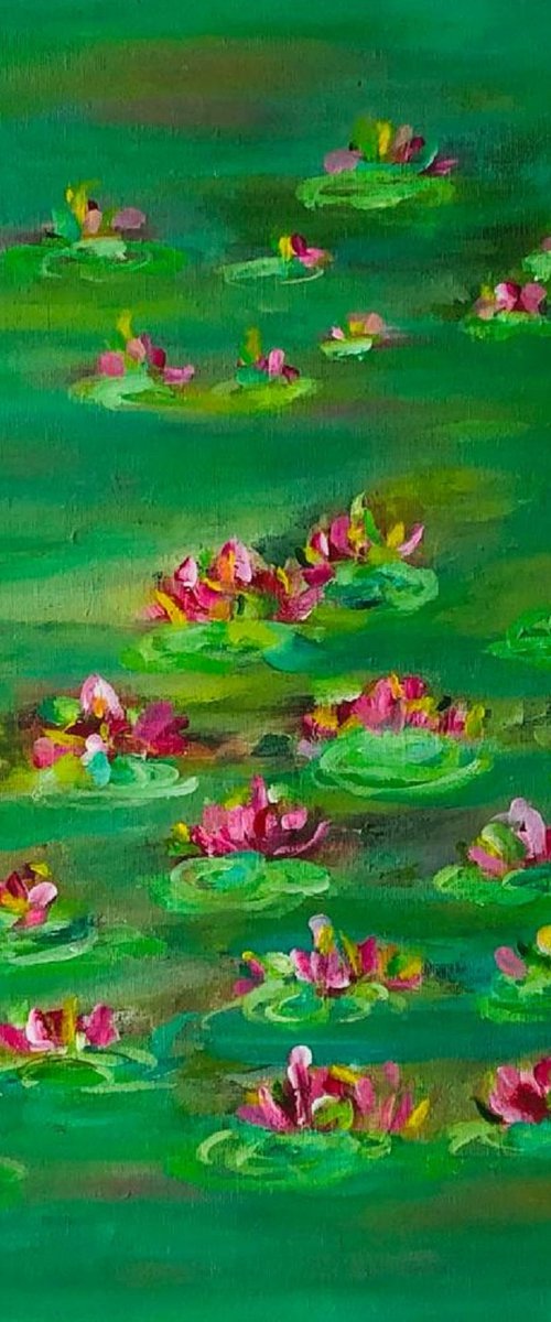 Lilies In Green 2 by Shabs  Beigh