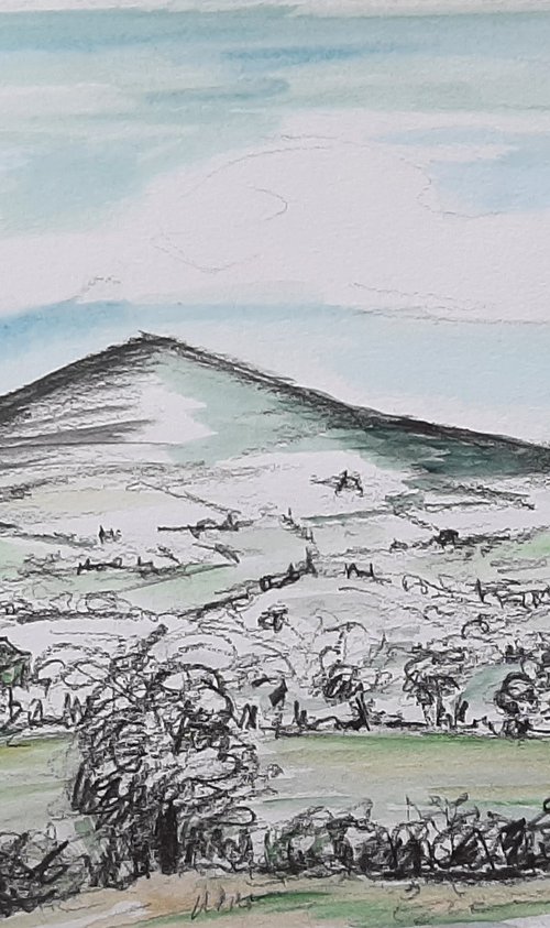 Summer skies over the rolling fields of Croghan mountain - an Irish Landscape by Niki Purcell