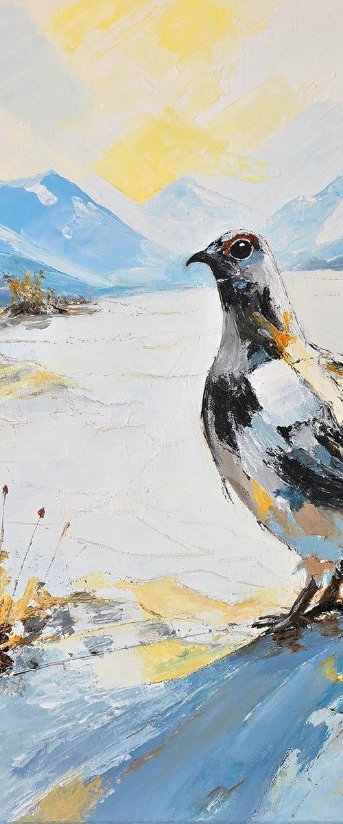 Ptarmigan in the Austrian Alps by Anna Burger