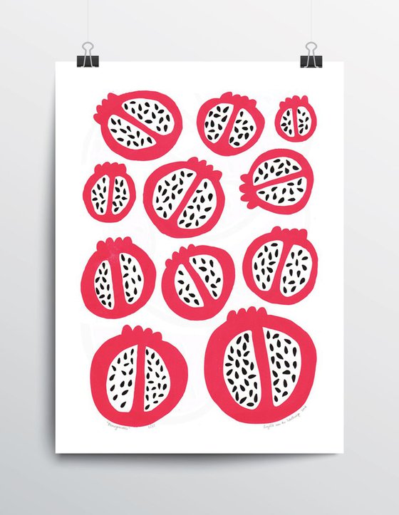 Pomegranates - Unframed - FREE Worldwide Delivery