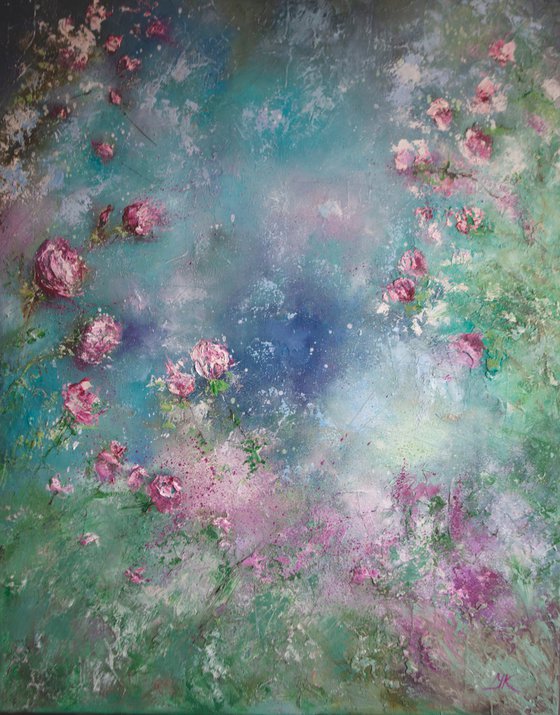 Look through the flowers - 70*90 cm