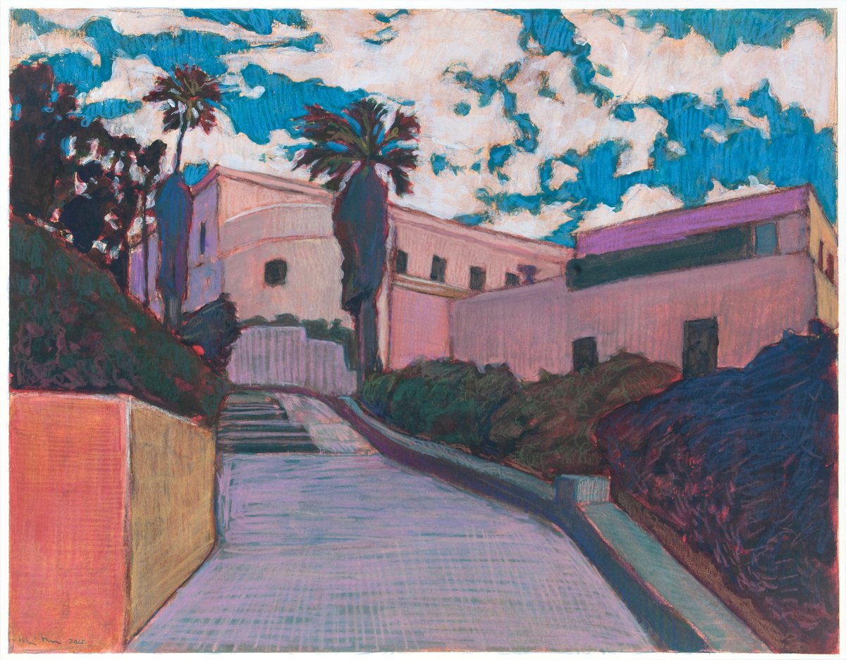 Expressive Cityscapes Painting By Ishai Rimmer, 15 X 12, Ascent, Original Artwork