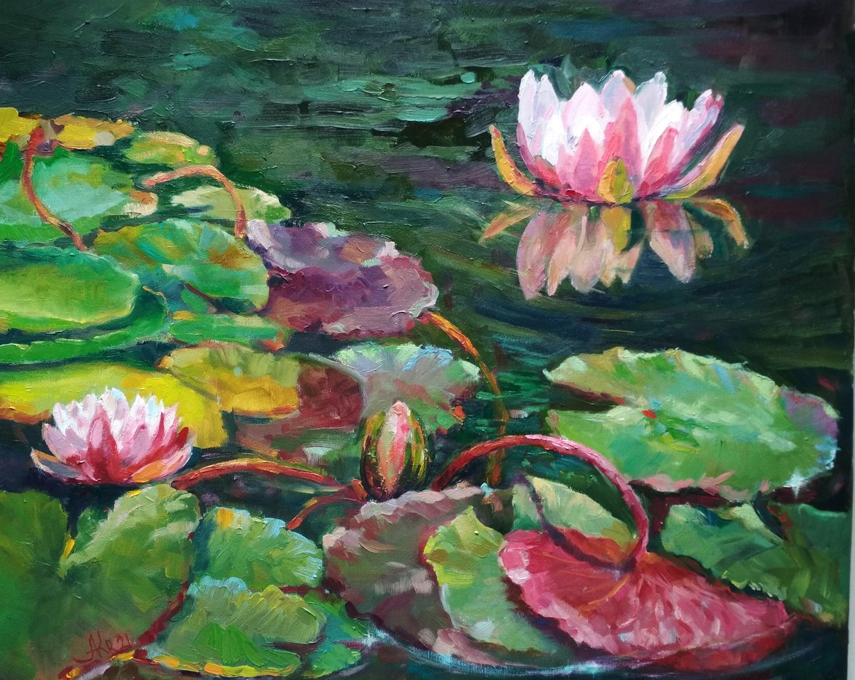 Water lilies by Ann Krasikova