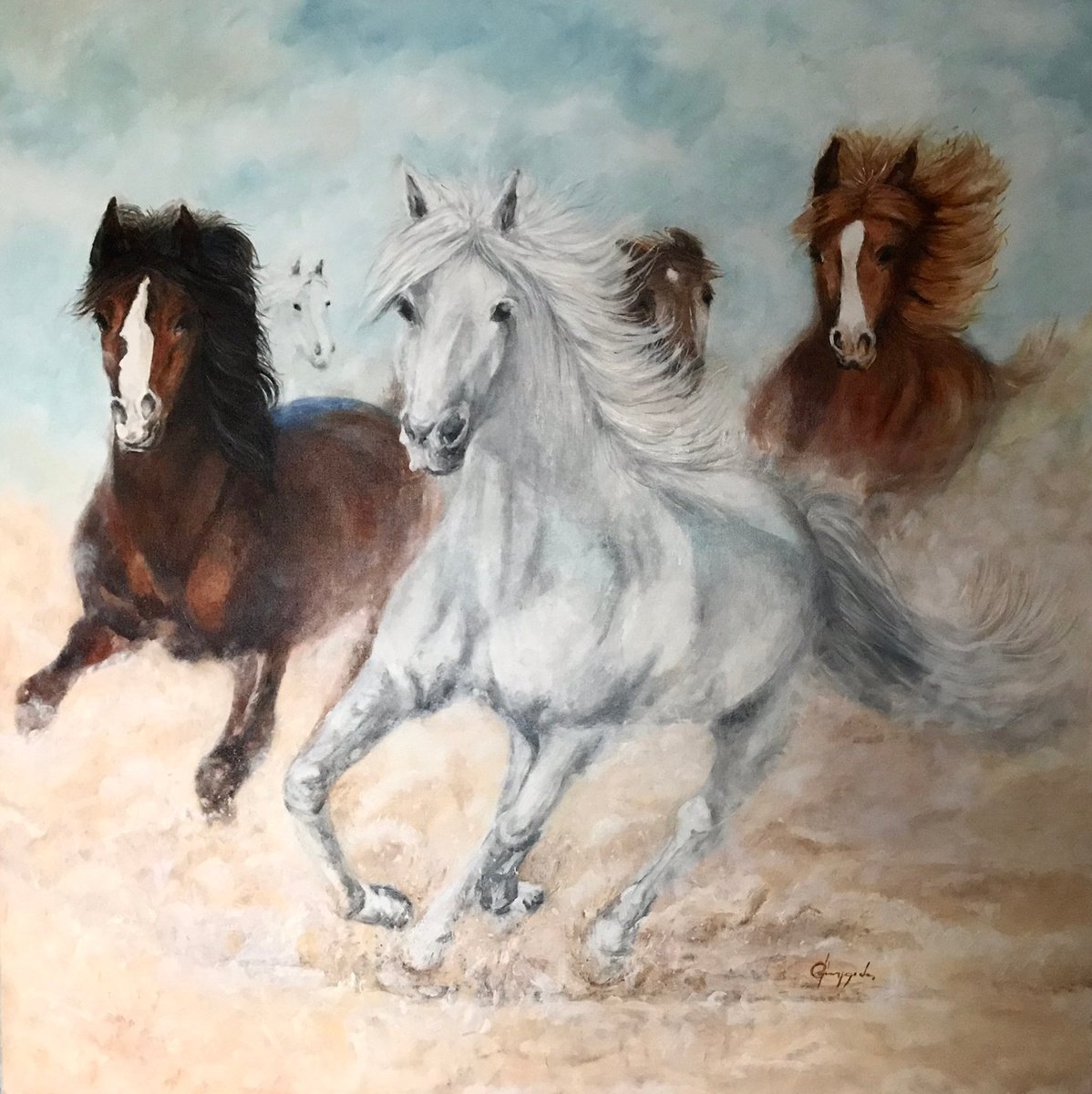 Wild Horses by Krystyna Przygoda