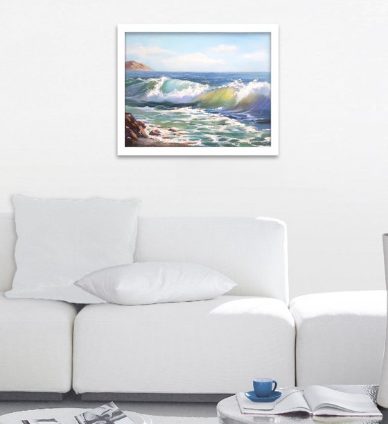 Waves. Seascape Painting