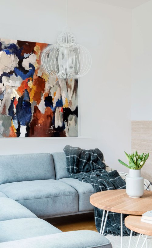 large-scale artwork, contemporary abstract painting on canvas by Annet Loginova