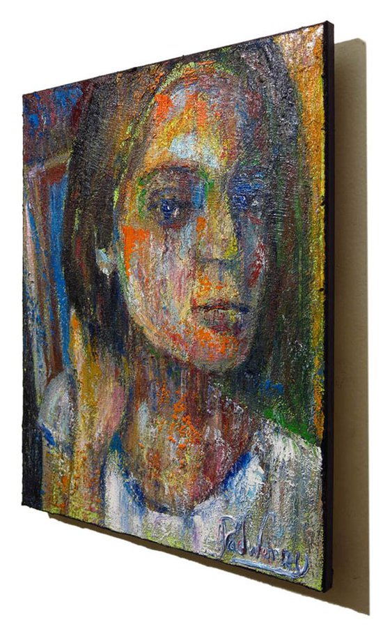 Original Oil Painting Portrait Expressionism