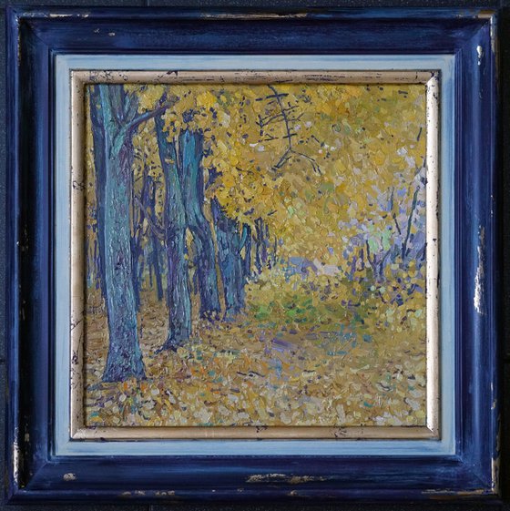 Golden maples in the park