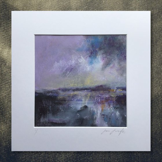 Lilac Sky - original, mounted painting
