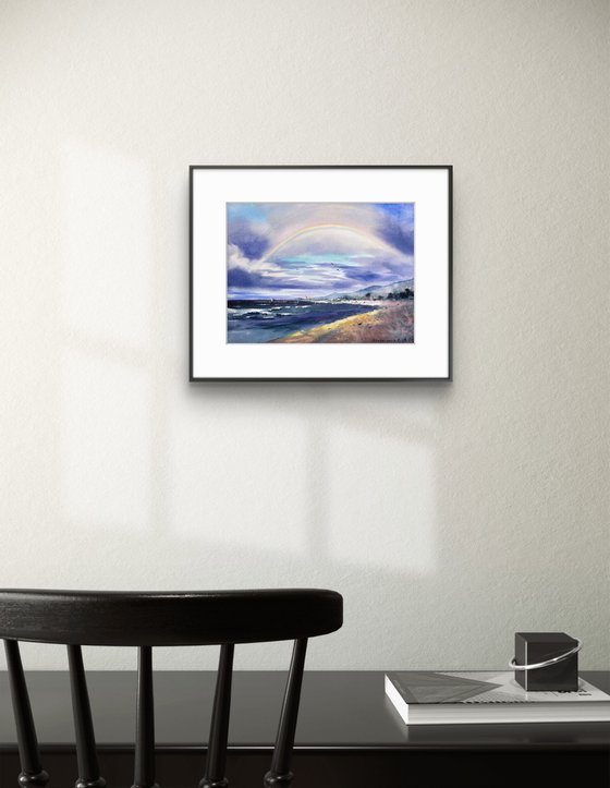 Rainbow over the sea Kites